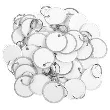 Metal Rim Tags Key Tags Round Paper Tags With Metal Rings For Car And Door (50pcs)