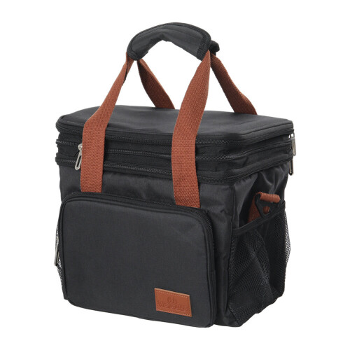 Living And Home (Black) Double Deck Leakproof Insulated Lunch Bag 1