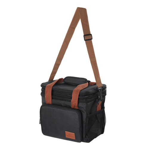 Living And Home (Black) Double Deck Leakproof Insulated Lunch Bag