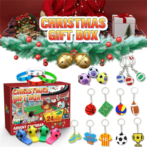 Football Fidget Toy Christmas Advent Calendar 24 Days Countdown Kids Boys Gift