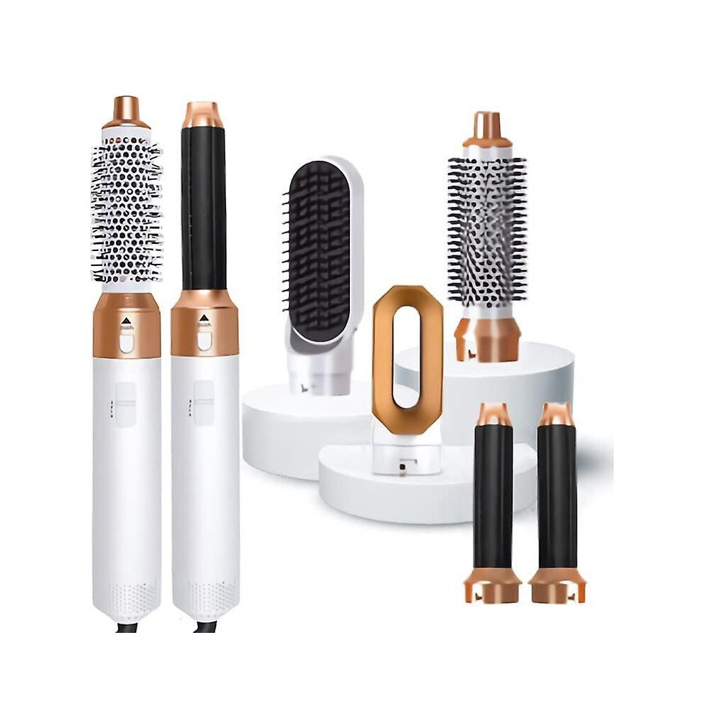 (UK plug) 5 In 1  Styler wrap  Styler With Hot  Brush  Dryer  Straighteners Wrapper (white )