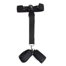 Black Ball Gag and Wrist Cuff Restraint System