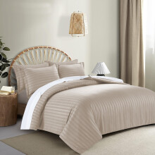 (Beige Duvet Covers) Stripe Duvet Cover King Size Bedding Quilt