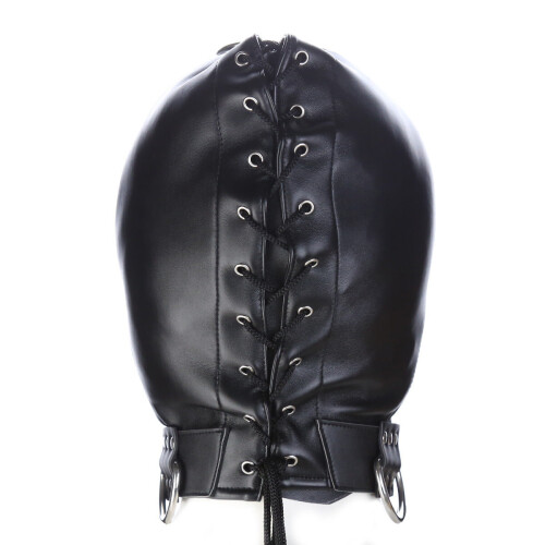 Black Fetish BDSM Zip Bondage Mask 2