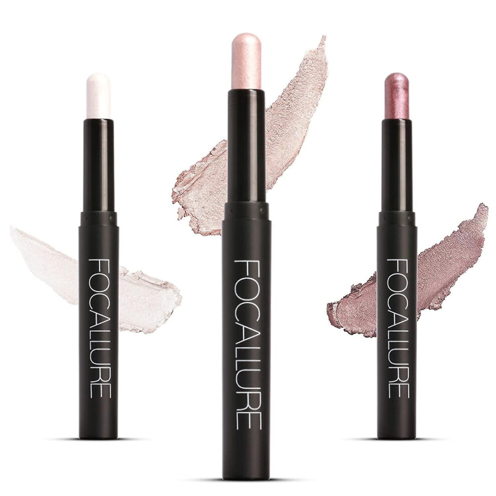 (3 Pcs) 2 In 1 Eyeshadow And Eyeliner Pen, Waterproof Eye Shadow Pencil, Hypoallergenic Eyeshadow, Highlighter Eye Liner