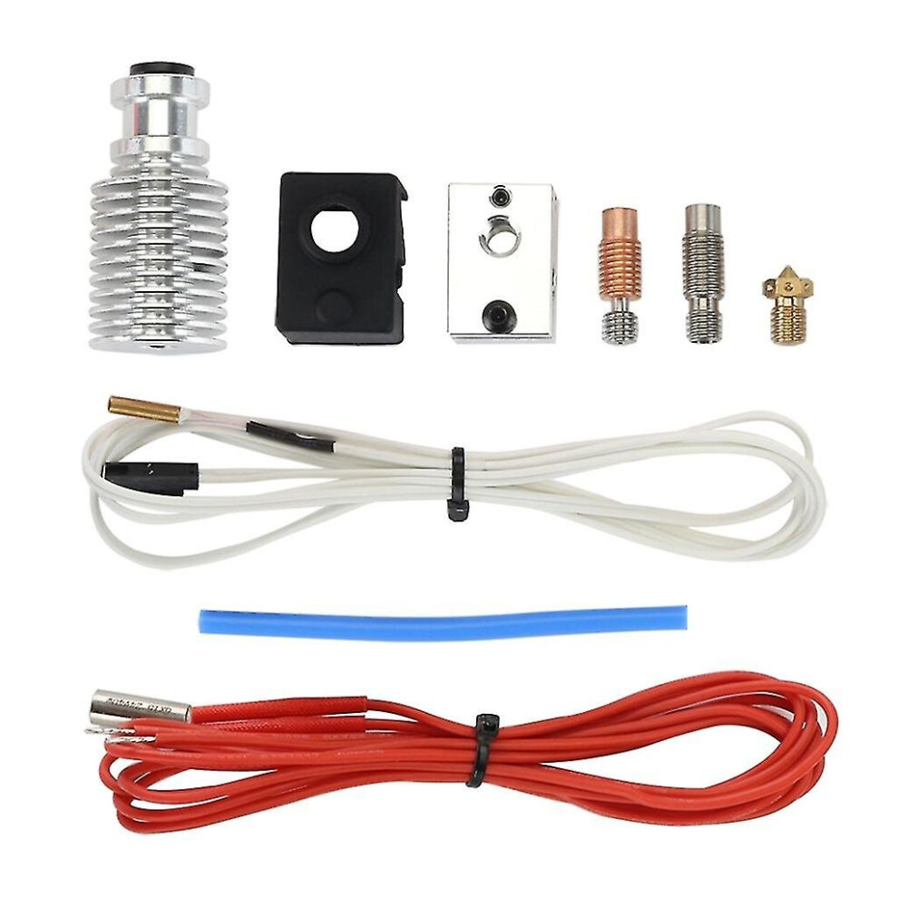 Hotend Kit for Prusa i3 MK3/MK3S/MK2S, MK2.5 v6 with Silicone Sock - All-Metal Throat, Brass Nozzle, Precise Extrusion