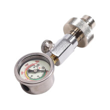 Scuba Diving Air Tank Pressure Testing Checker Din 232/300 Bar With 400bar/6000psi Gauge