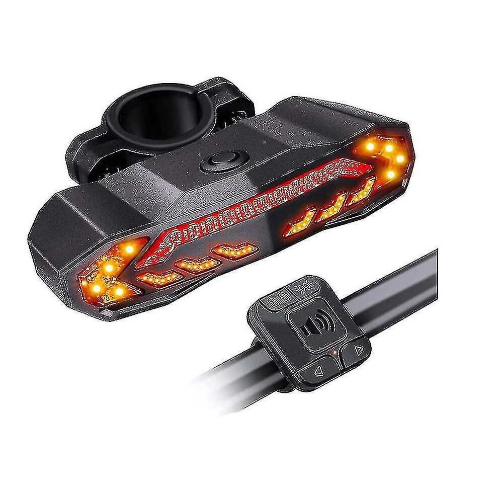 Bike Alarm With Remote Control Bike Tail With Horn Bike Flasher 110Db Louder Anti-Theft Usb Bike Tail Rechargeable Bike Light