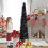 Tinsel Christmas Tree 5ft Collapsible Black Tinsel Tree Snowflake 4