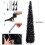 Tinsel Christmas Tree 5ft Collapsible Black Tinsel Tree Snowflake 5