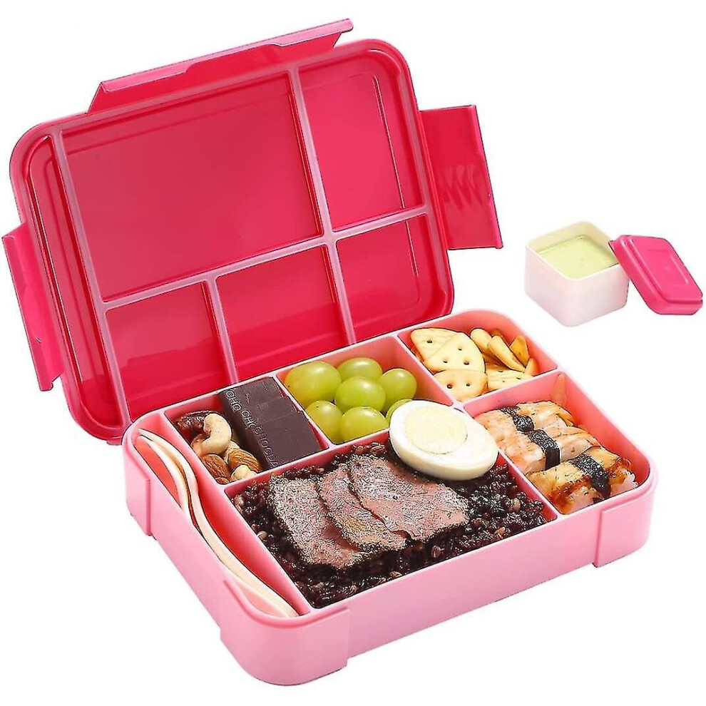 Bento Box For Ault Kis, 1300ml Stylish Teens Ault Lunch Box Containers With 5 Compartments, Urable, Microwave/ishwasher Safe, Bpa-free, Perfect For On