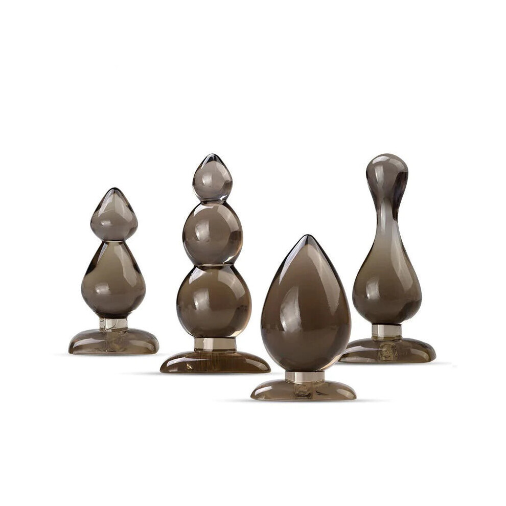 House Of Glass Booty Buddy Silicone Butt Plug Set (4 Piece)