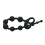 Silicone Anal Beads with a Double Hole Pull Ring (Black) 1