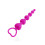 Pink Anal Beads with Heart Shaped Handle 1