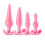 Pink Silicone Butt Plugs (4 Set) 1