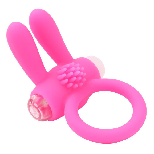 Pink Vibrating Rabbit Cock Ring