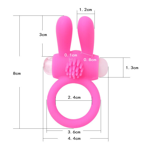 Black Vibrating Rabbit Cock Ring 2
