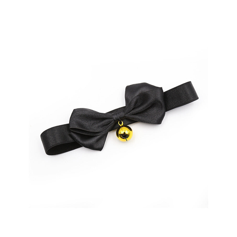 House Of Glass Sexy Satin Pussycat Collar With Bow And Bell