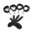 'Bound to Please' Black Under Mattress Restraint with Ball Gag 2