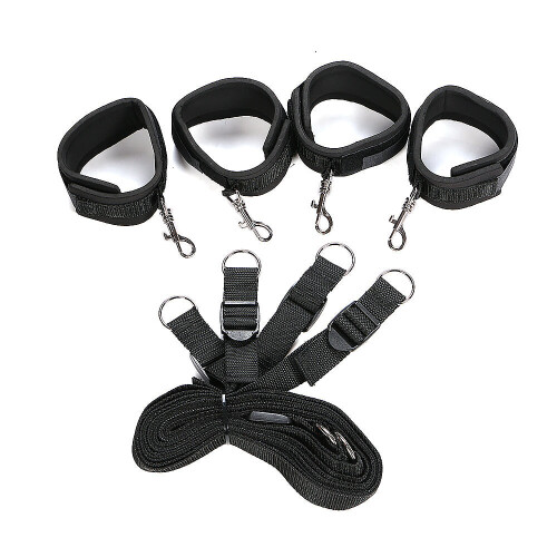 'Bound to Please' Black Under Mattress Restraint with Ball Gag 1