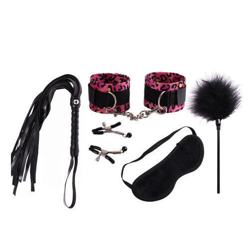 Leopard Print Fantasy Bondage Kit (5 Piece)