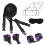 Black and Purple Under Mattress Restraint Kit with Connecting Cuffs 1