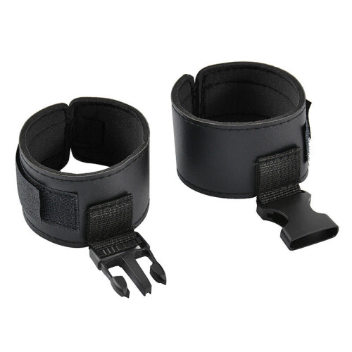 Black Under Mattress Restraint Kit with Connecting Cuffs 2