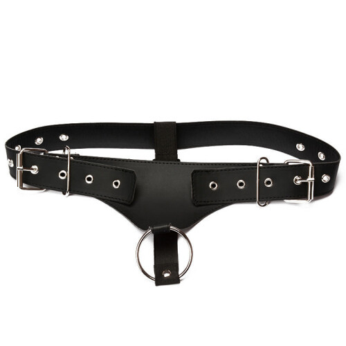 Leather Cock Ring Harness 2