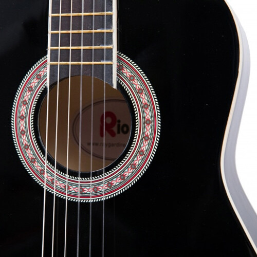 (Black) Rio 3/4 Junior Acoustic Classical Guitar Pack 2