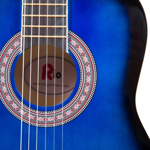 (Blue) Rio 3/4 Junior Acoustic Classical Guitar Pack 2