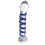 Glacier Glass Blue Spiral Dildo 1
