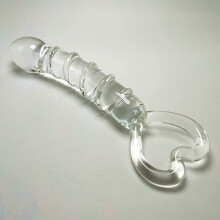 Glacier Glass Textured Dildo