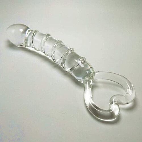 Glacier Glass Textured Dildo