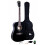 (Black) Rio 4/4 41'' Acoustic Dreadnought Guitar Pack 1