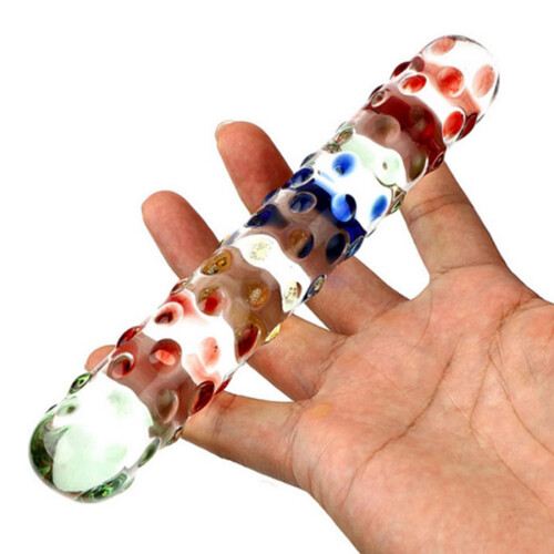 Glacier Rainbow Textured Dildo 1