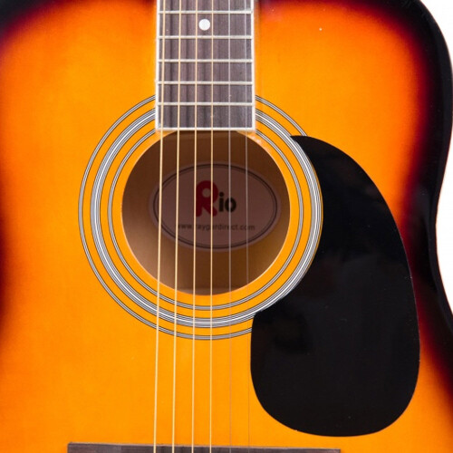 (Sunburst) Rio 4/4 41'' Acoustic Dreadnought Guitar Pack 2