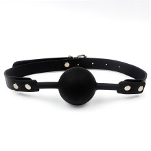 Keep Quiet' Silicone Ball Gag (Black)