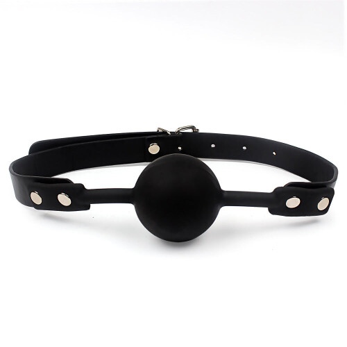 Keep Quiet' Silicone Ball Gag (Black)