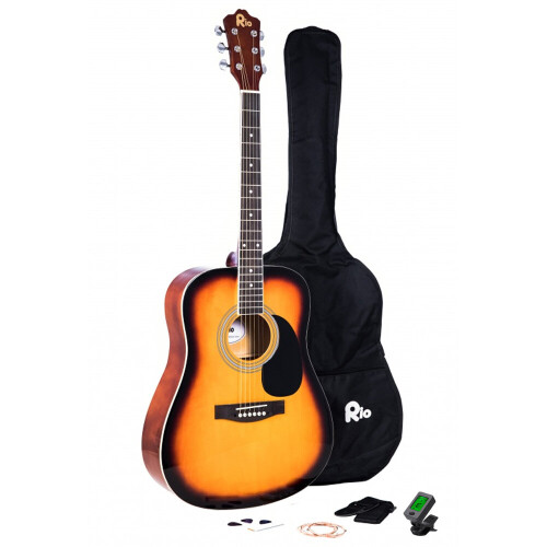 (Sunburst) Rio 4/4 41'' Acoustic Dreadnought Guitar Pack