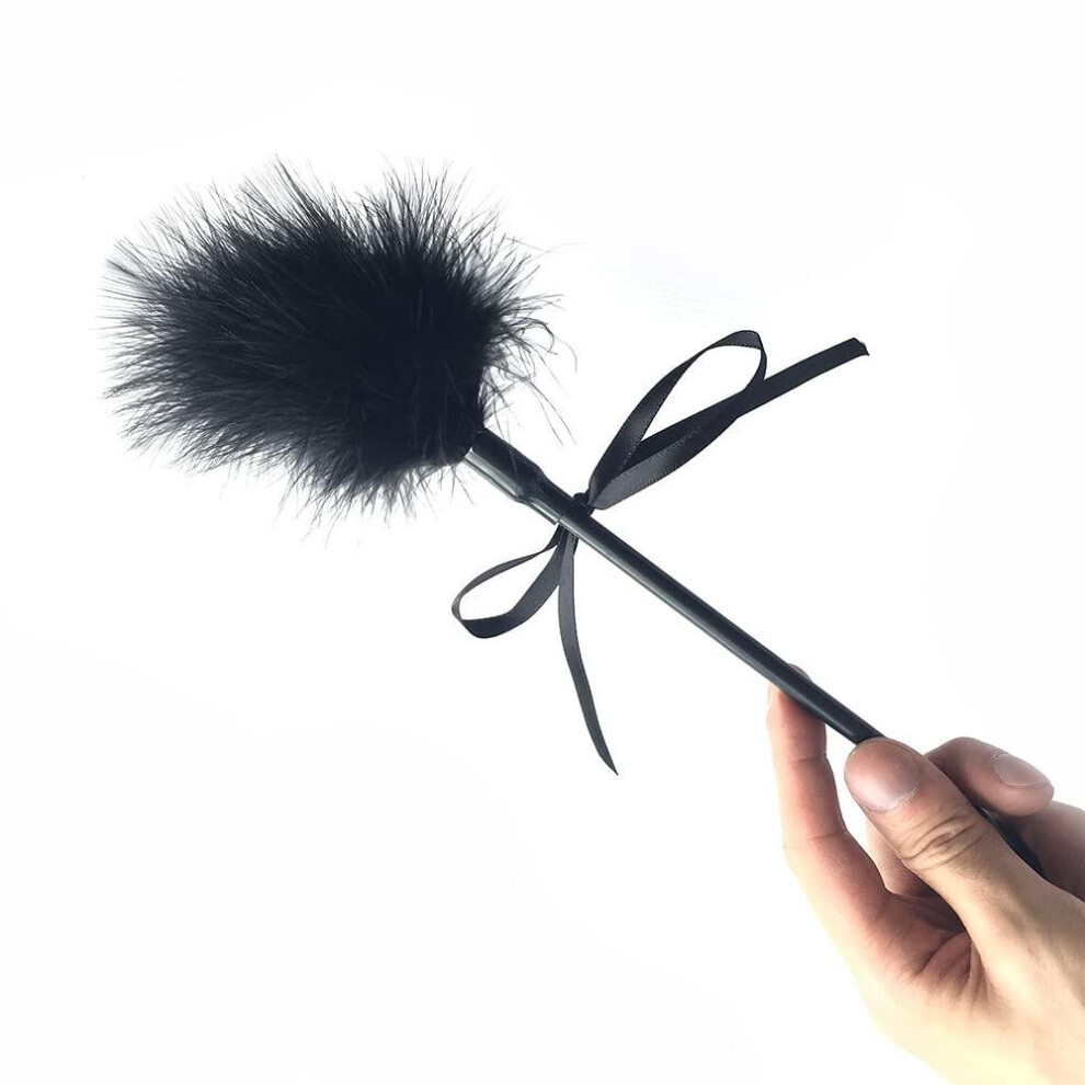 House Of Glass Black Double Ended Slap And Tickle Whip (Black)