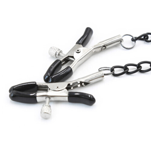 O' Ring Gag and Nipple Clamp Set (Silver) 2