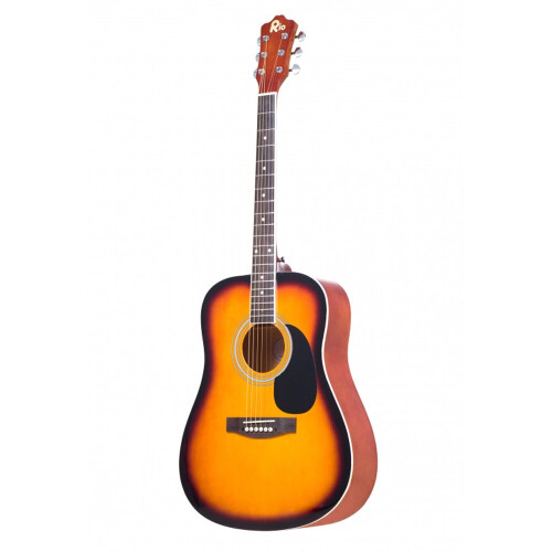(Sunburst) Rio 4/4 41'' Acoustic Dreadnought Guitar Pack 1