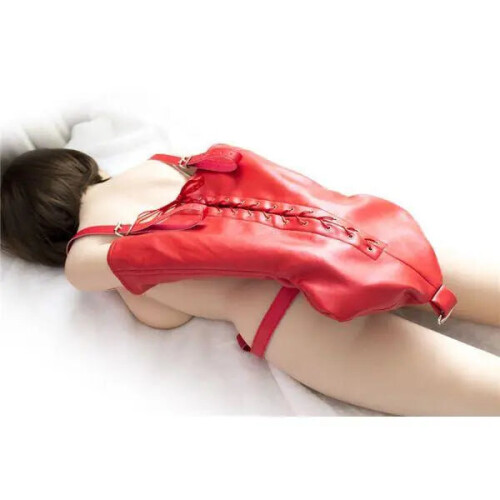 Red Faux Leather Arm Binder Restraint 1