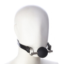 Black Silicone Ball Gag and Bit