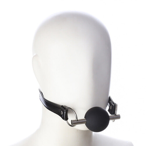 Black Silicone Ball Gag and Bit