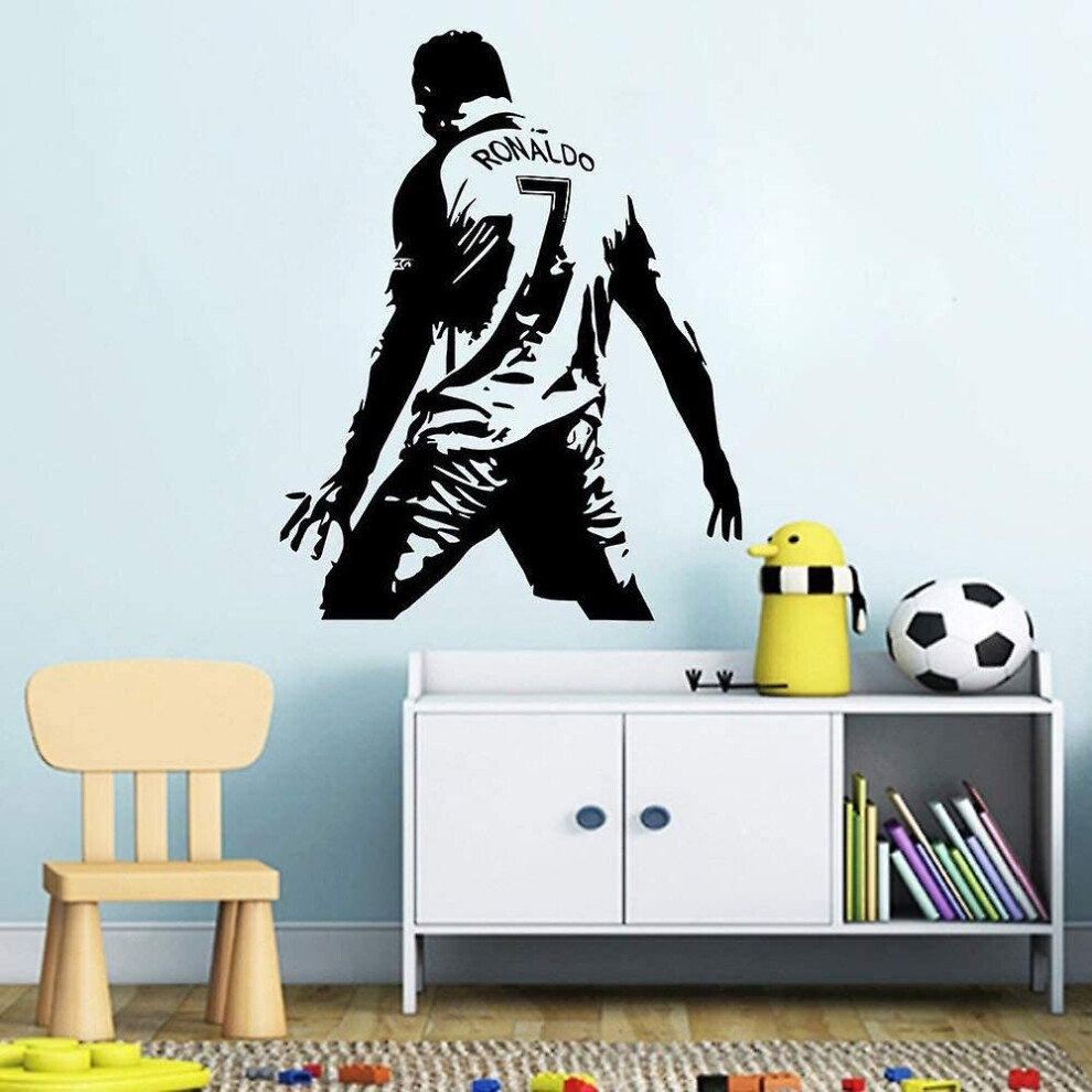 58*74cm-soccer Player Cristiano Ronaldo Wall Art Decal Stickers Nursery Boys Kids Room Decor Football Wall Decals Sticker