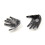 Cheeky Black Sequin Hand Shaped Nipple Pasties 3