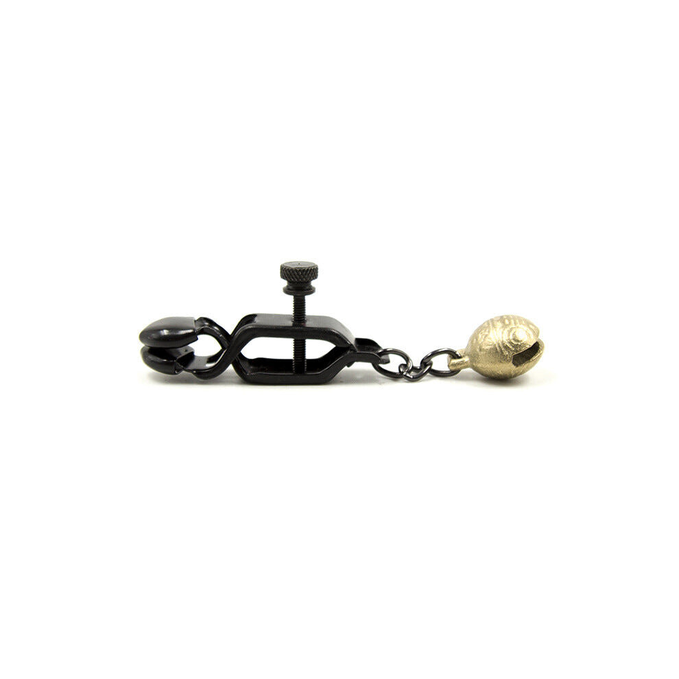 House Of Glass Black/Gold Nipple Clamps With Bells