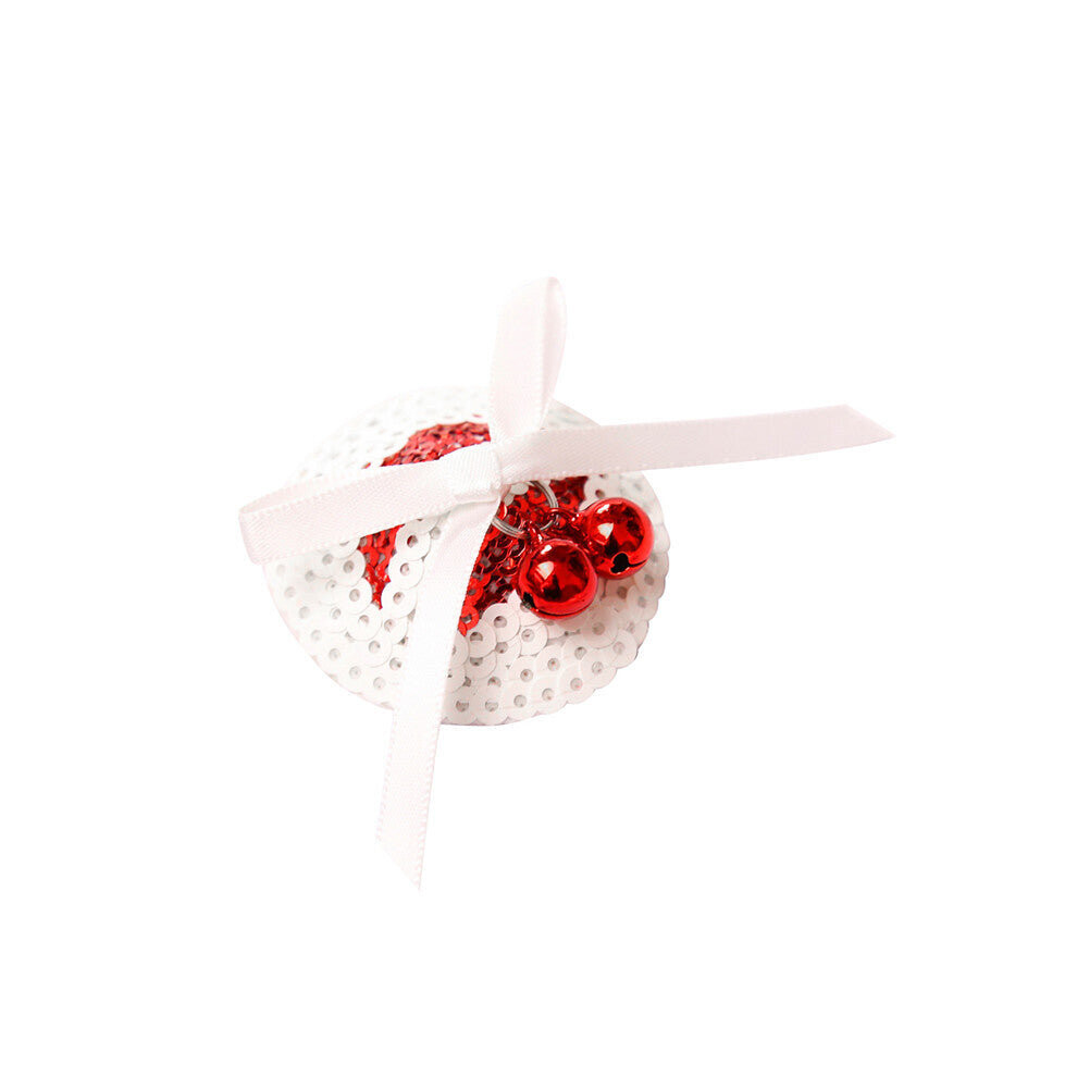 House Of Glass Jingle Bell Bow Sequin Nipple Tassels