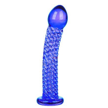 Blue Glacier Glass Realistic Dildo